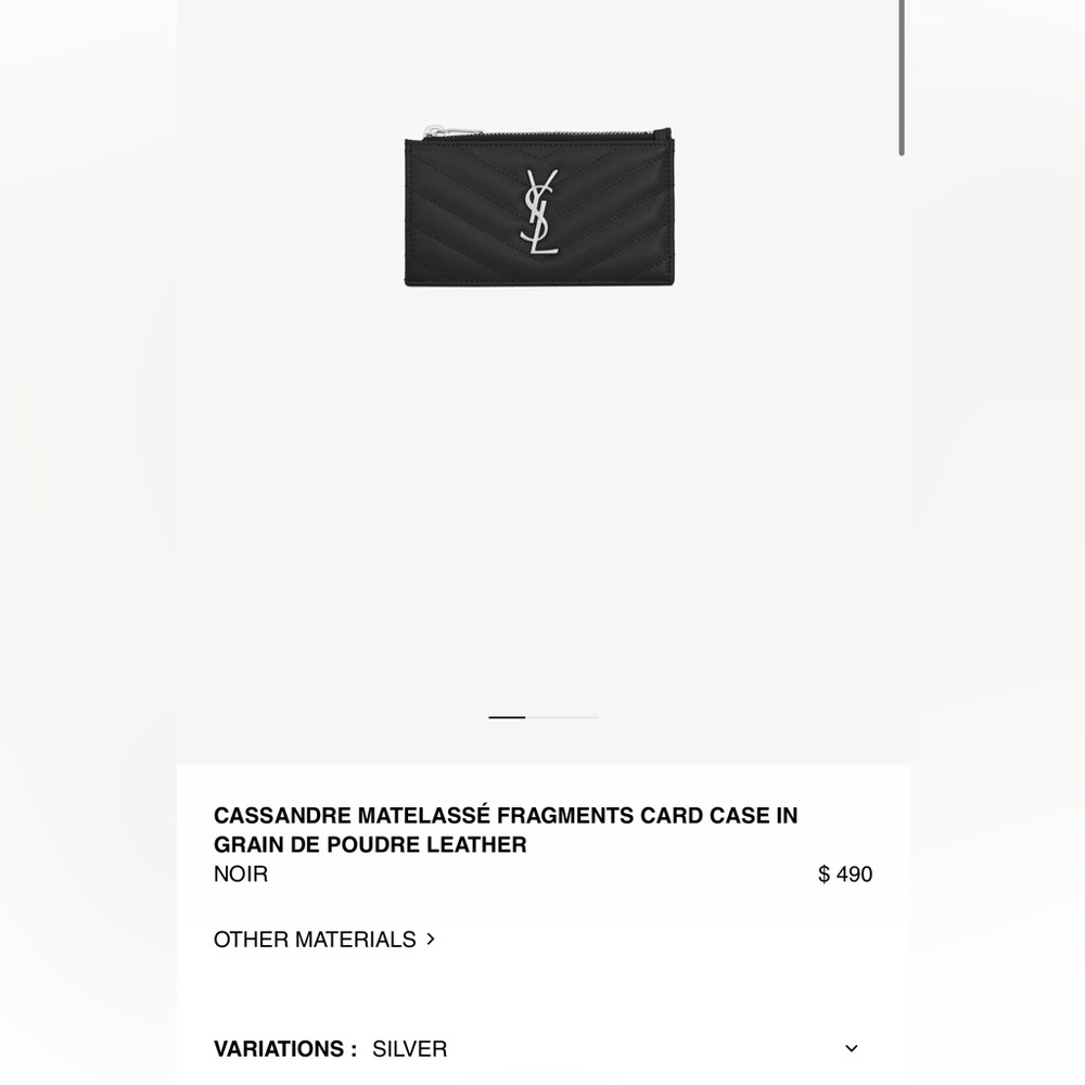 Authentic YSL CASSANDRE MATELASSÉ FRAGMENTS CARD CASE - Picture 5 of 6